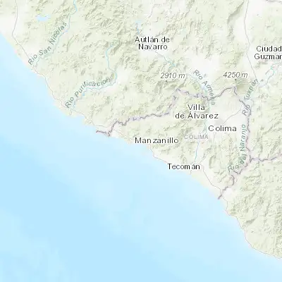 Map showing location of Manzanillo (19.116950, -104.342140)