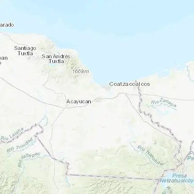 Map showing location of Mapachapa (18.029790, -94.567000)