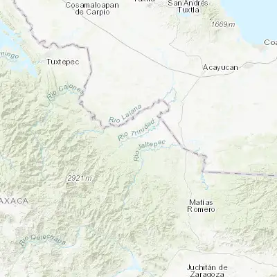 Map showing location of María Lombardo de Caso (17.449310, -95.428210)
