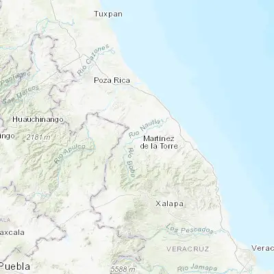 Map showing location of Martínez de la Torre (20.070820, -97.060780)