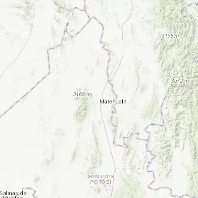 Map showing location of Matehuala (23.648240, -100.643340)