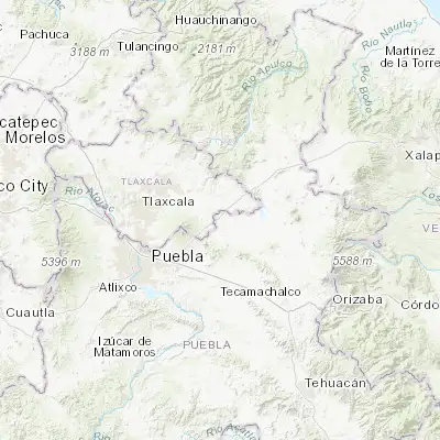 Map showing location of Máximo Serdán (19.262980, -97.828250)