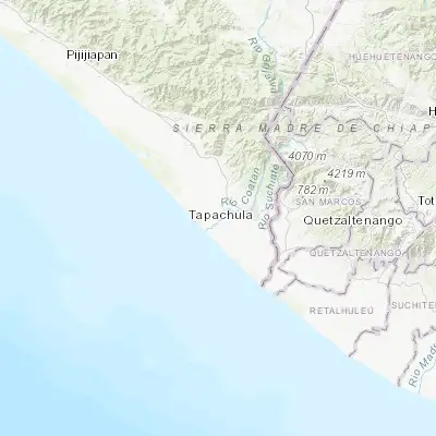 Map showing location of Mazatán (14.863190, -92.450300)