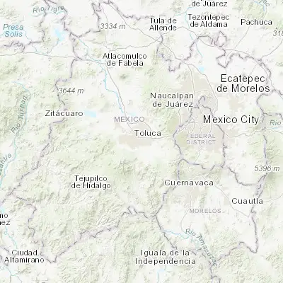 Map showing location of Metepec (19.259340, -99.601750)