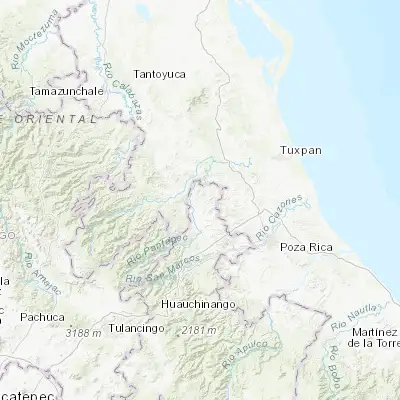 Map showing location of Metlaltoyuca (20.735560, -97.851940)