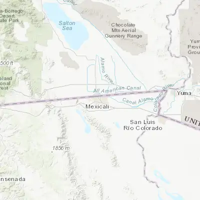 Map showing location of Mexicali (32.627810, -115.454460)