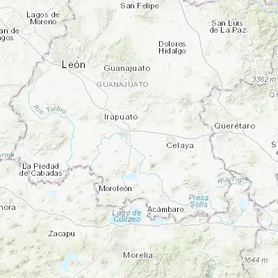 Map showing location of Mexicanos (20.529030, -101.070640)