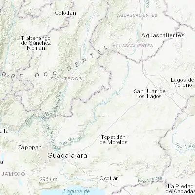 Map showing location of Mexticacán (21.265380, -102.779850)