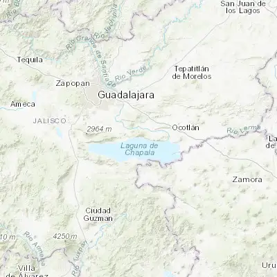 Map showing location of Mezcala (20.335580, -103.017590)