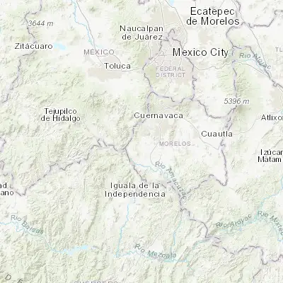 Map showing location of Miacatlán (18.762030, -99.359440)
