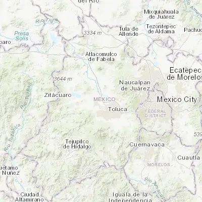 Map showing location of Mina México (19.410140, -99.727710)
