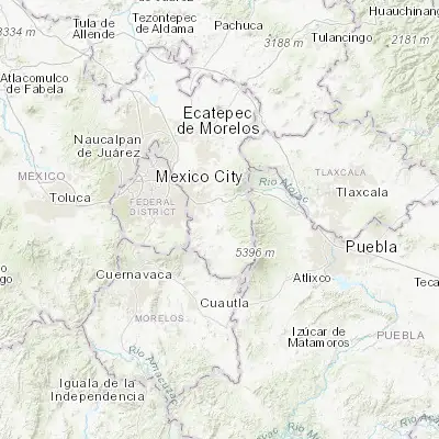 Map showing location of Miraflores (19.222100, -98.807410)