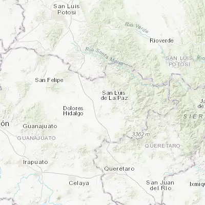 Map showing location of Misión de Chichimecas (21.284960, -100.486580)