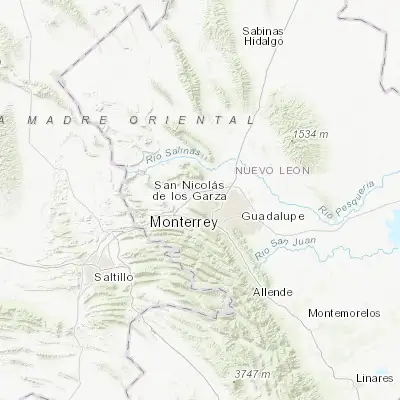 Map showing location of Mitras Poniente (25.775830, -100.425830)