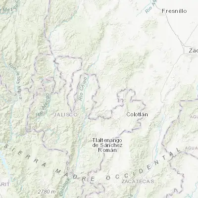 Map showing location of Monte Escobedo (22.303620, -103.567510)