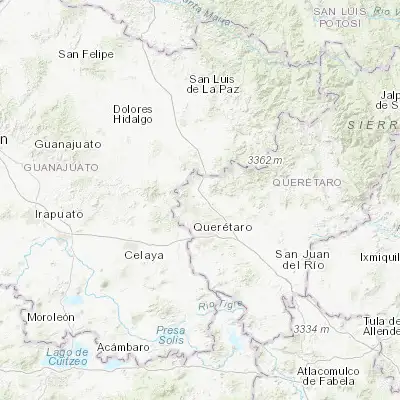 Map showing location of Montenegro (20.763330, -100.428610)