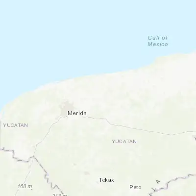 Map showing location of Motul (21.095710, -89.283320)