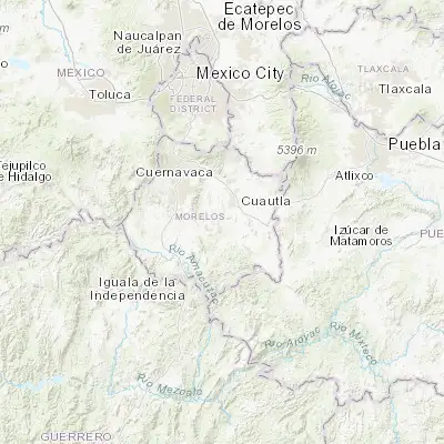 Map showing location of Moyotepec (18.720840, -98.994710)