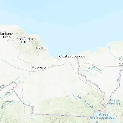 Map showing location of Mundo Nuevo (18.088310, -94.390240)
