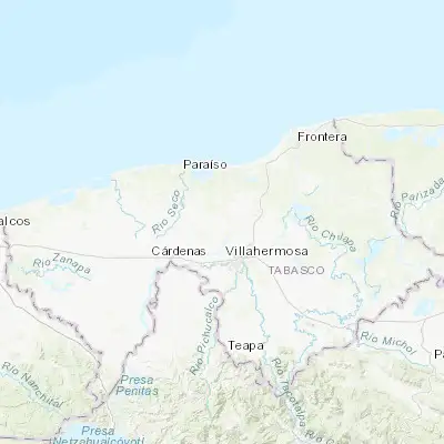 Map showing location of Nacajuca (18.169710, -93.018430)