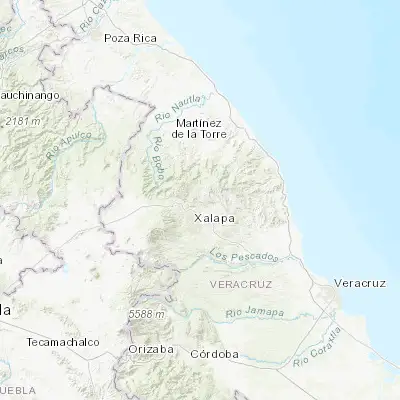 Map showing location of Naolinco de Victoria (19.654740, -96.873200)
