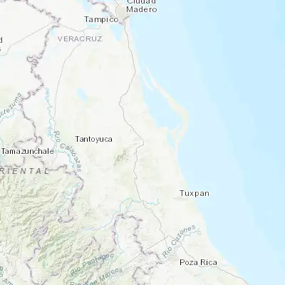 Map showing location of Naranjos (21.350870, -97.686560)