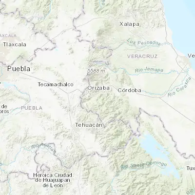 Map showing location of Necoxtla (18.778610, -97.153610)