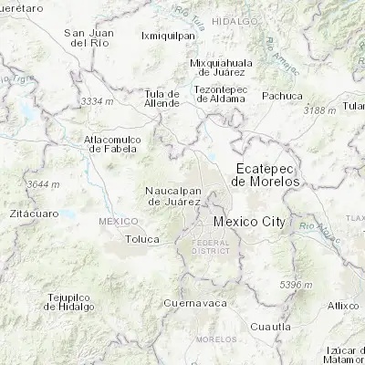 Map showing location of Nicolás Romero (19.641770, -99.306800)