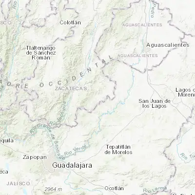 Map showing location of Nochistlán de Mejía (21.364350, -102.845900)