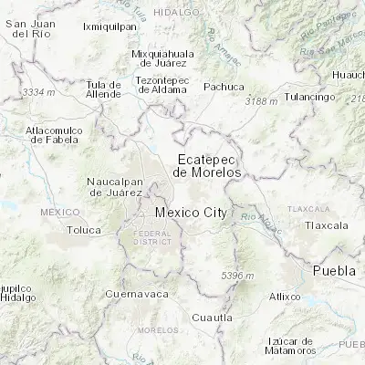 Map showing location of Nueva Santa Rosa (19.590280, -98.960000)