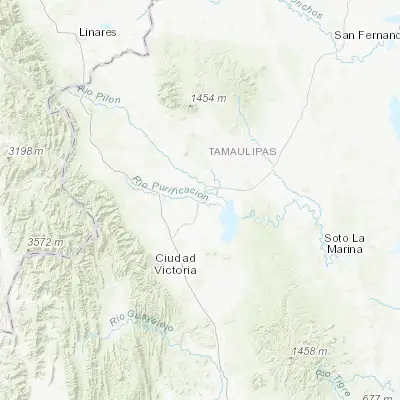 Map showing location of Nueva Villa de Padilla (24.047840, -98.900850)
