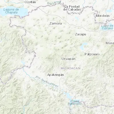 Map showing location of Nuevo San Juan Parangaricutiro (19.418570, -102.130870)