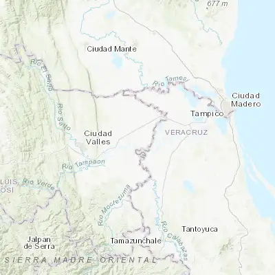 Map showing location of Nuevo Tampaón (22.062230, -98.565480)