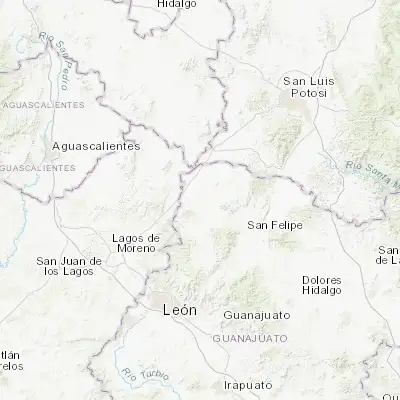 Map showing location of Ocampo (21.646530, -101.480120)