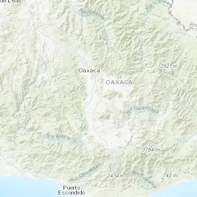 Map showing location of Ocotlán de Morelos (16.791510, -96.674550)