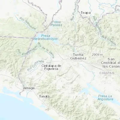 Map showing location of Ocozocoautla de Espinosa (16.762310, -93.374760)