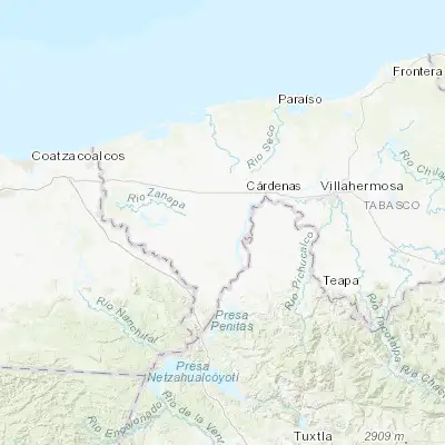 Map showing location of Ocuapan (17.854300, -93.489780)