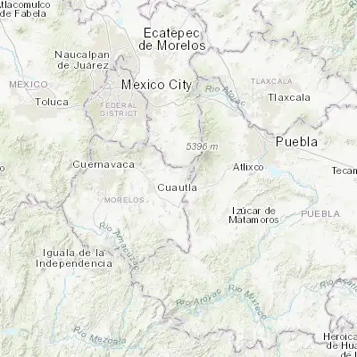 Map showing location of Ocuituco (18.877310, -98.773230)