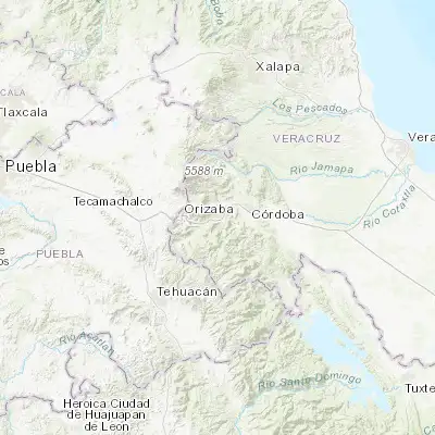 Map showing location of Orizaba (18.851950, -97.099570)
