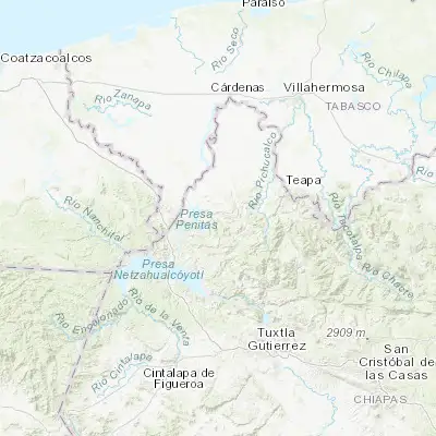 Map showing location of Ostuacán (17.406640, -93.336430)