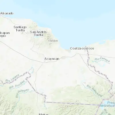 Map showing location of Oteapan (18.001730, -94.666150)