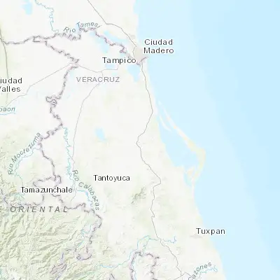 Map showing location of Ozuluama de Mascareñas (21.660400, -97.850490)