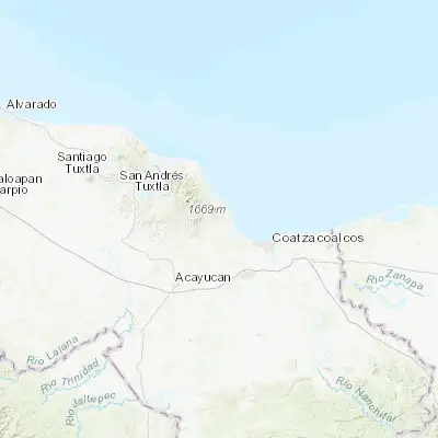 Map showing location of Pajapan (18.262670, -94.691720)