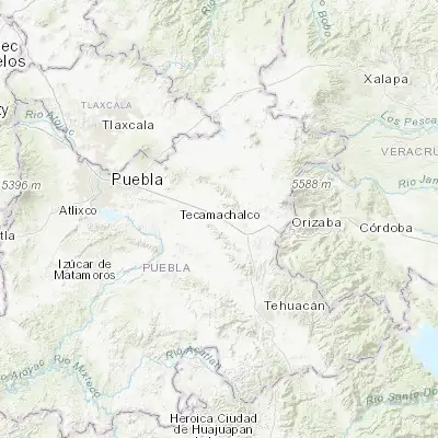 Map showing location of Palmarito Tochapan (18.901350, -97.638330)