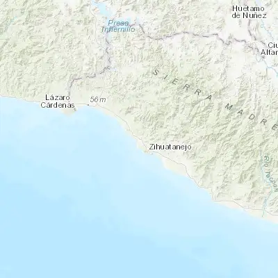 Map showing location of Pantla (17.738610, -101.636390)