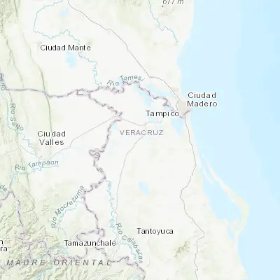 Map showing location of Pánuco (22.053730, -98.184980)
