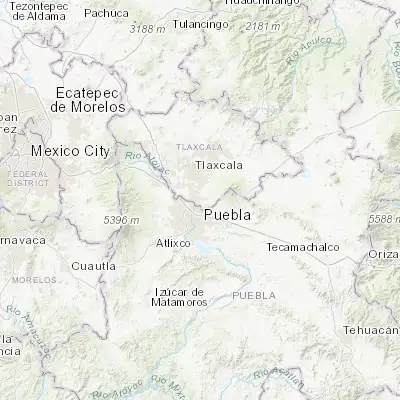 Map showing location of Papalotla (19.168610, -98.203890)