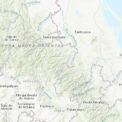 Map showing location of Papatlatla (20.901540, -98.451920)