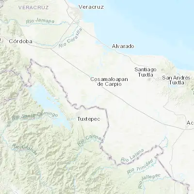 Map showing location of Paraiso Novillero (18.252940, -95.936100)