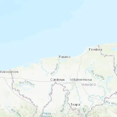 Map showing location of Paraiso (18.401160, -93.214060)
